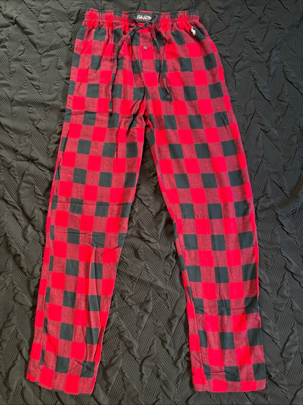 Polo Ralph Lauren Mens Size Small Pajama Pants Red Black Buffalo Plaid Flannel